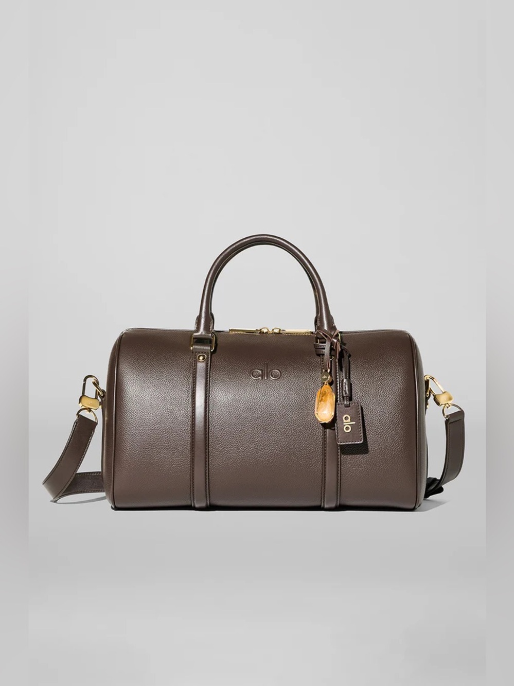 NIB ALO Yoga Daily Voyage Leather Bag in Espresso Leather